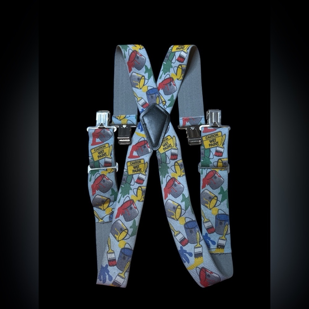 Colorful Paint Design Men's Suspenders